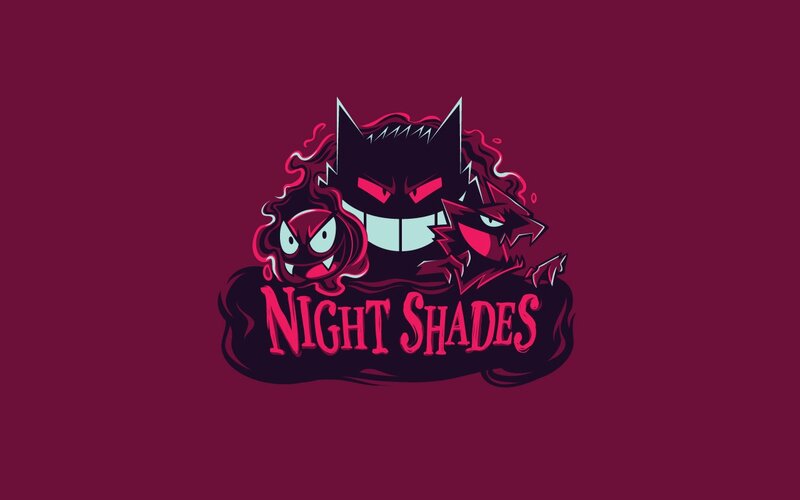 Night Shades logo with Pokémon characters