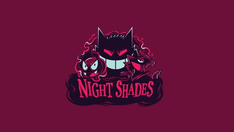 Night Shades logo with Pokémon characters