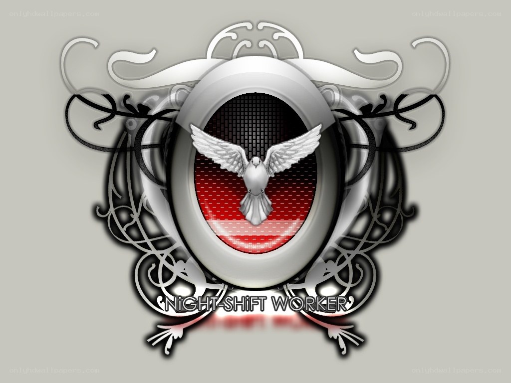 night shift worker emblem