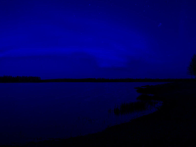 night sky over a lake