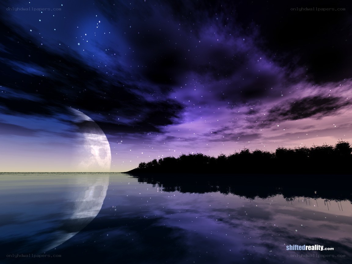 night sky over calm water