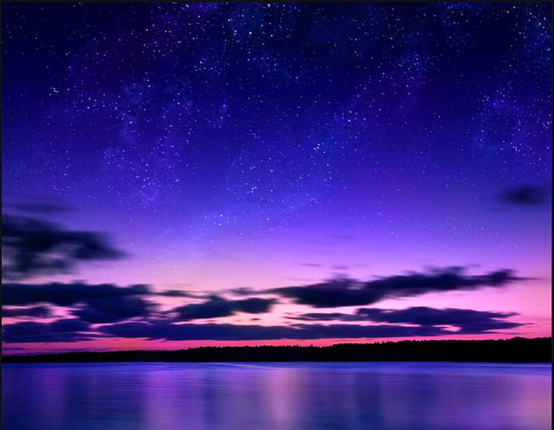 Night Sky over Lake