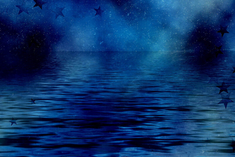 Night Sky over Water — Blue
