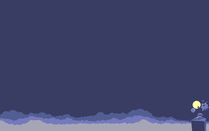 night sky with character