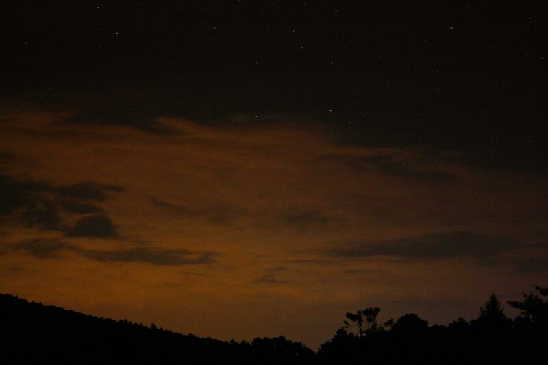 Night Sky with Clouds — Black, Serene