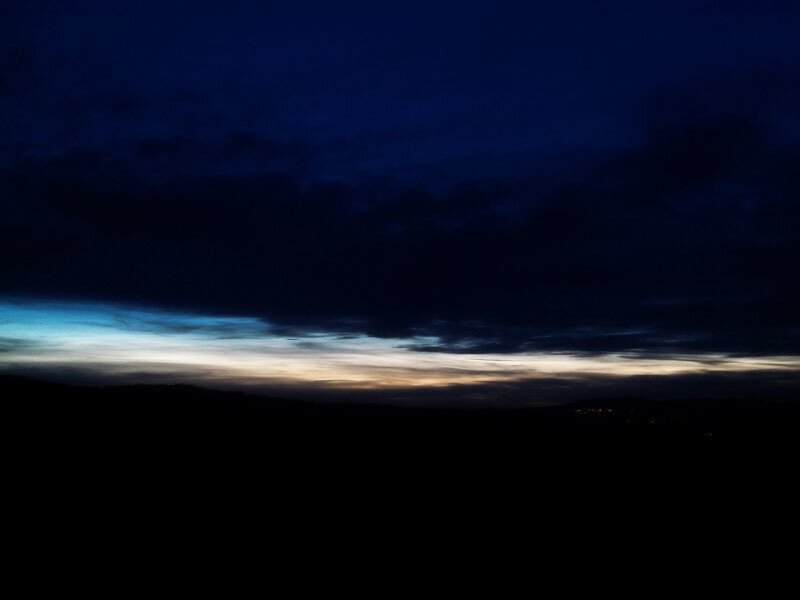Night Sky with Clouds — Blue, Dark