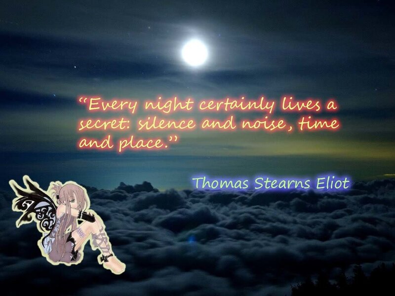 night sky with quote