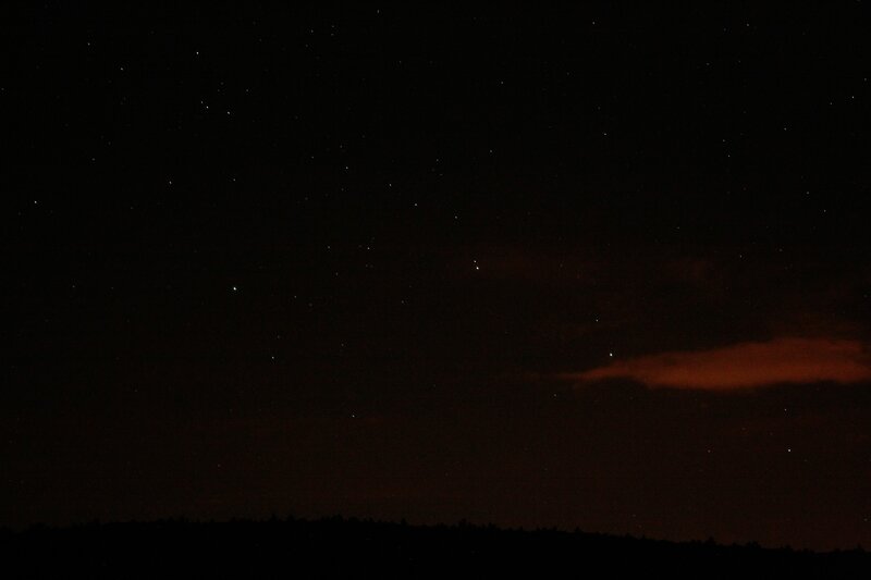 night sky with stars and clouds