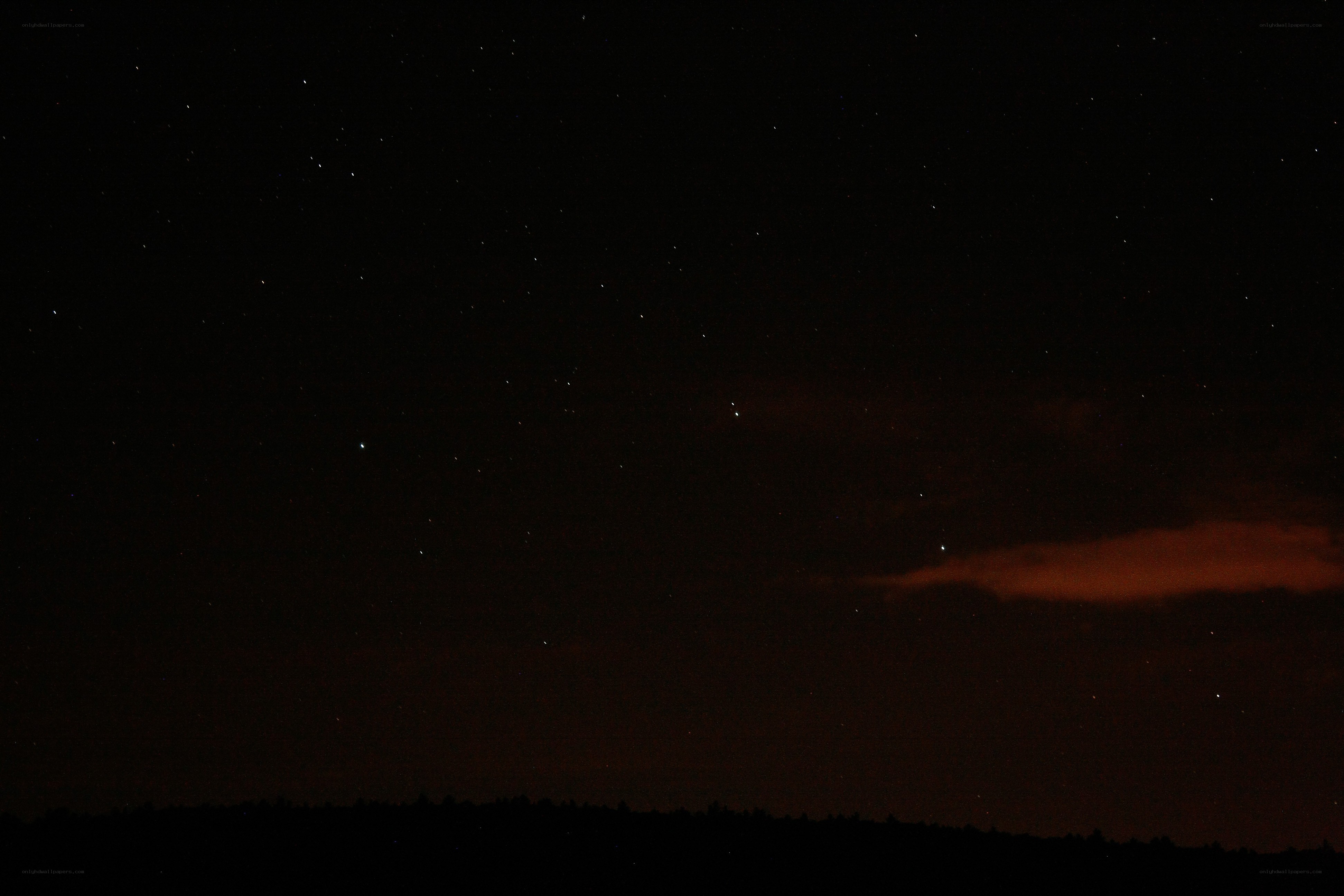 night sky with stars and clouds