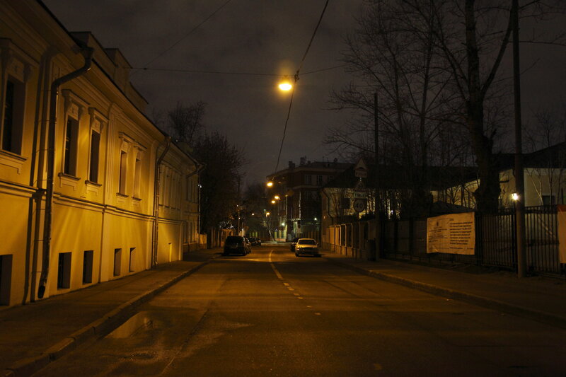 night street with cars