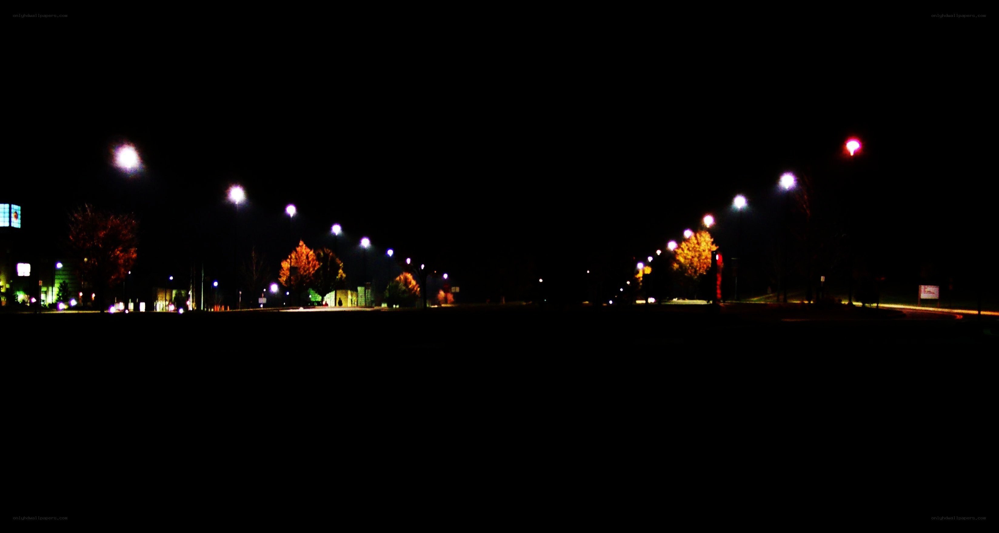 night street with lights