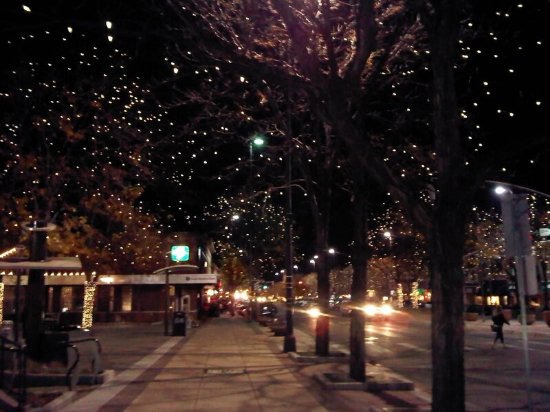 night street with lights