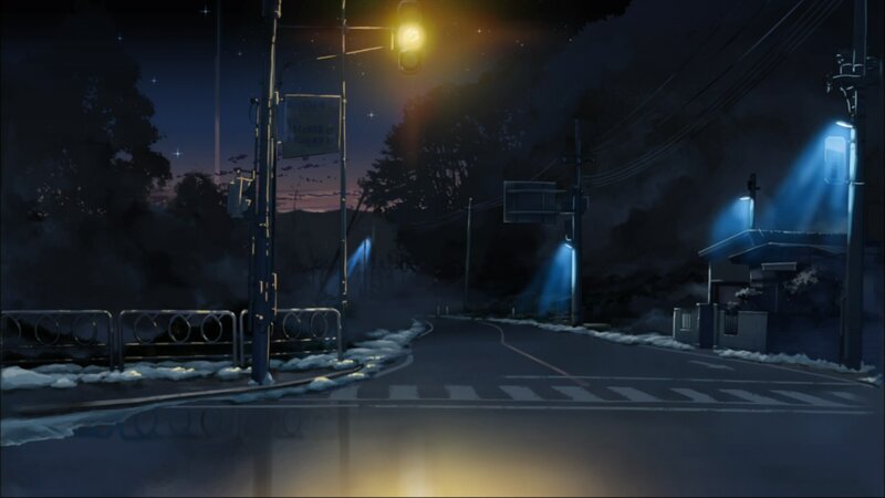 night street with snow