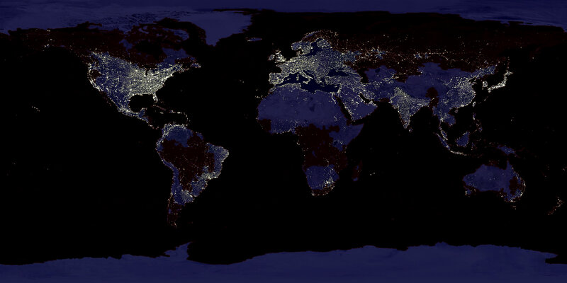 Night-time Earth from space