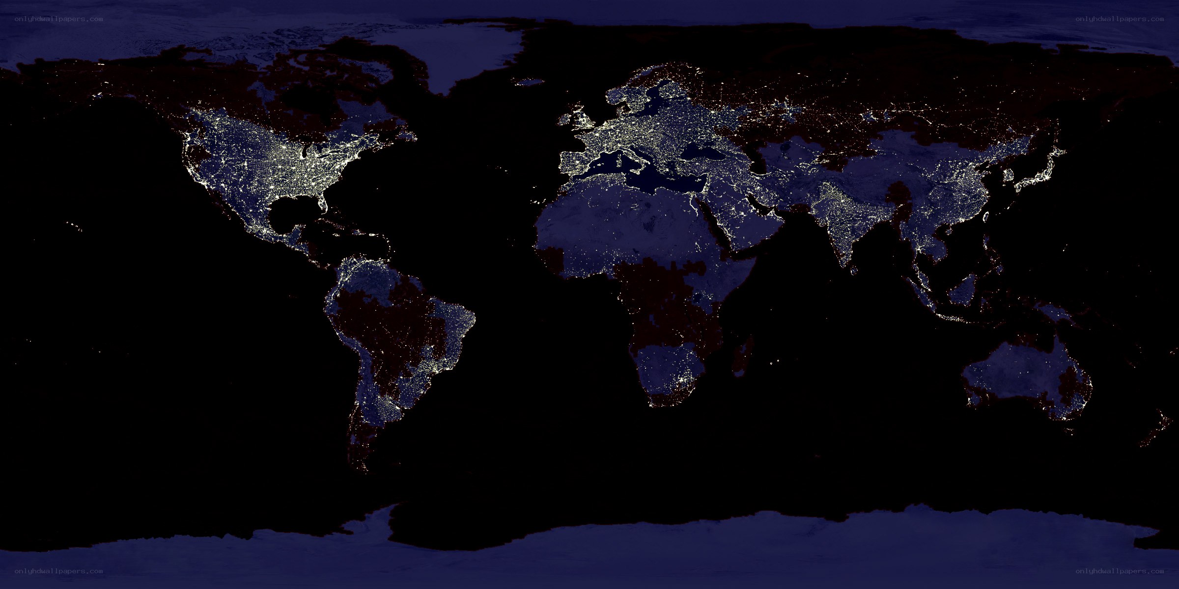 Night-time Earth from space