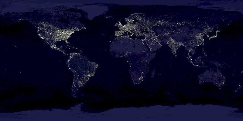 Night-time Earth from space