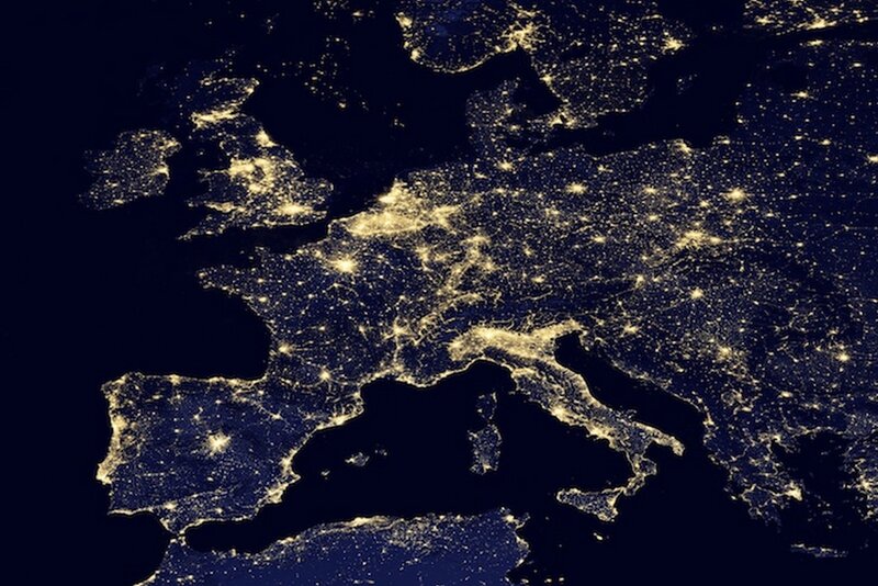 Night-time View of Europe