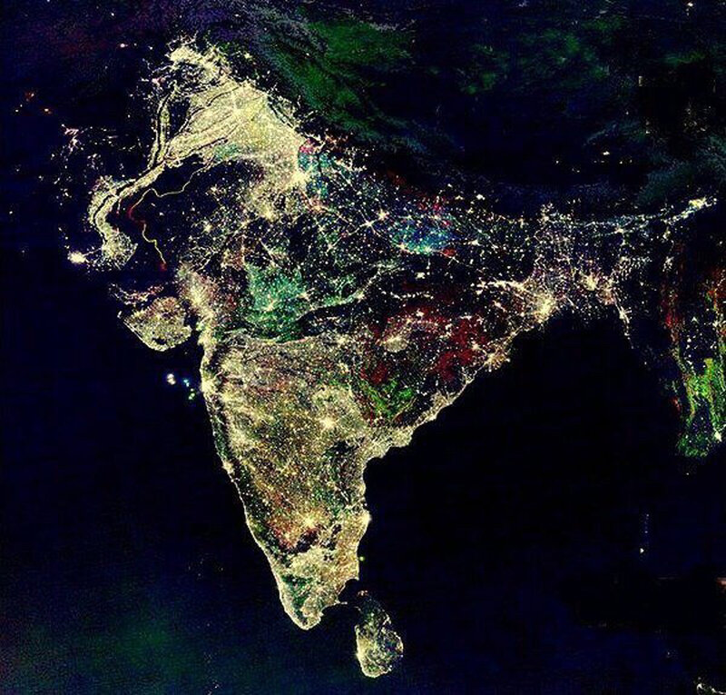 Night-time View of India
