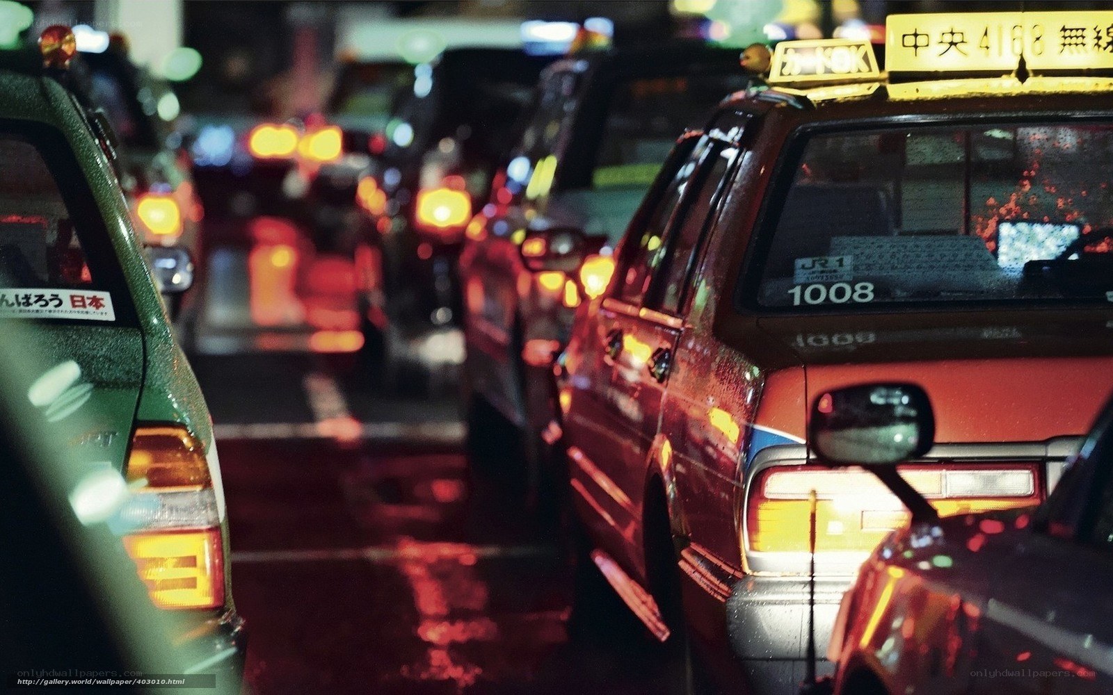 Night traffic in Japan
