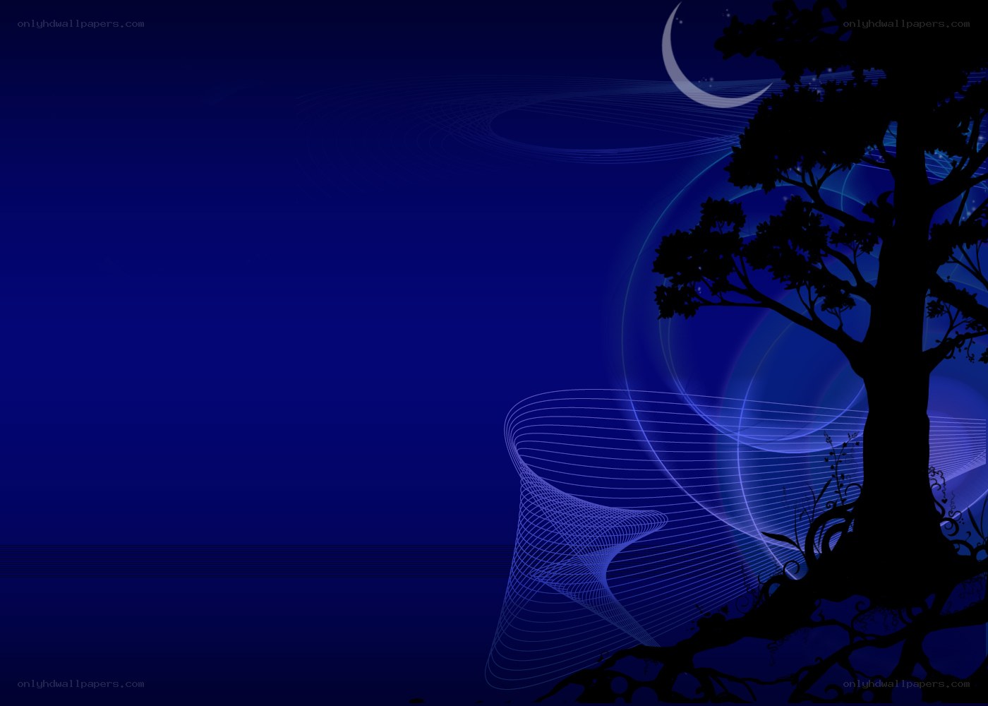 night tree with moon background