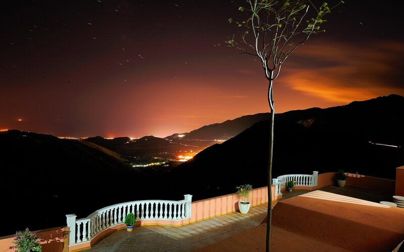 Night view from a terrace