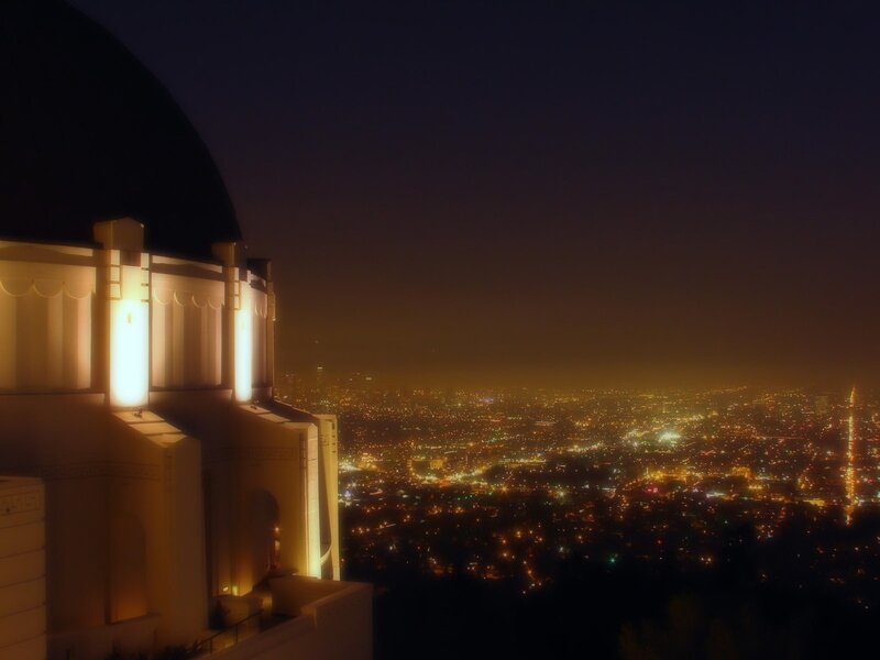 night view from griffith observatory