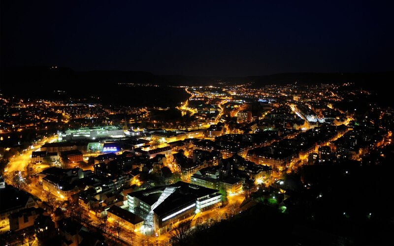 night view of a city