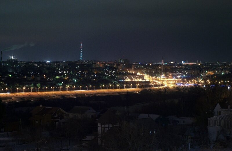 night view of a city