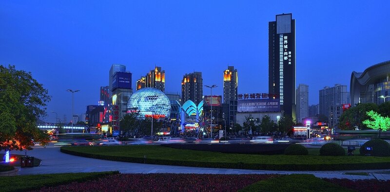 night view of a city