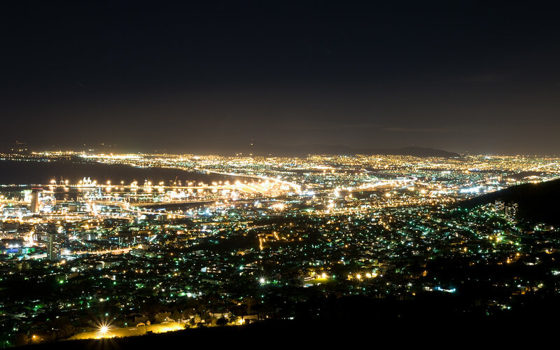 night view of a city