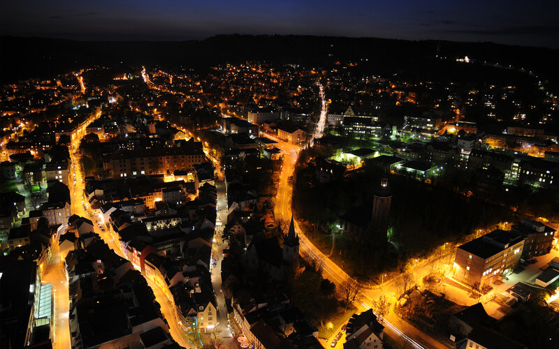 night view of a city