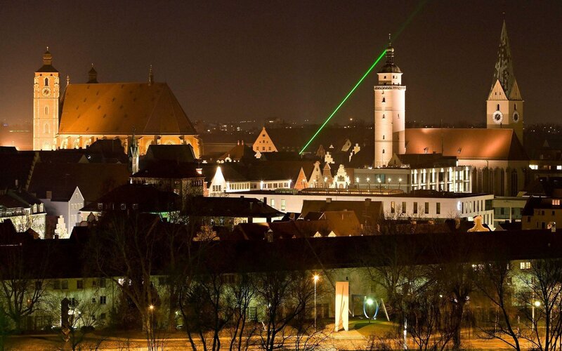 Night view of a historic city