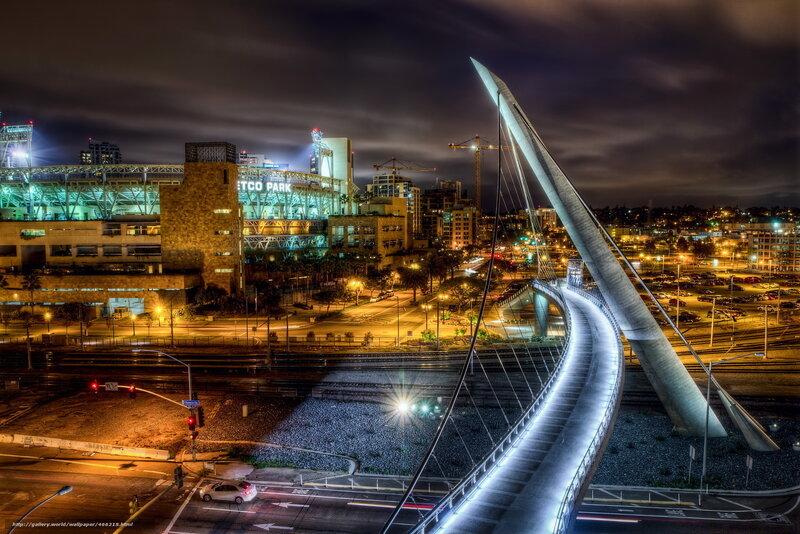 Night view of a modern bridge