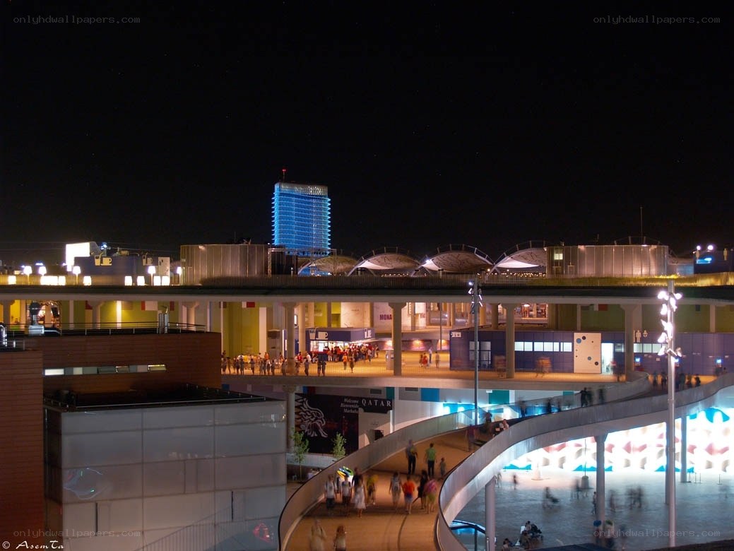 Night view of a modern complex