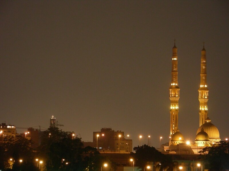 Night view of a mosque