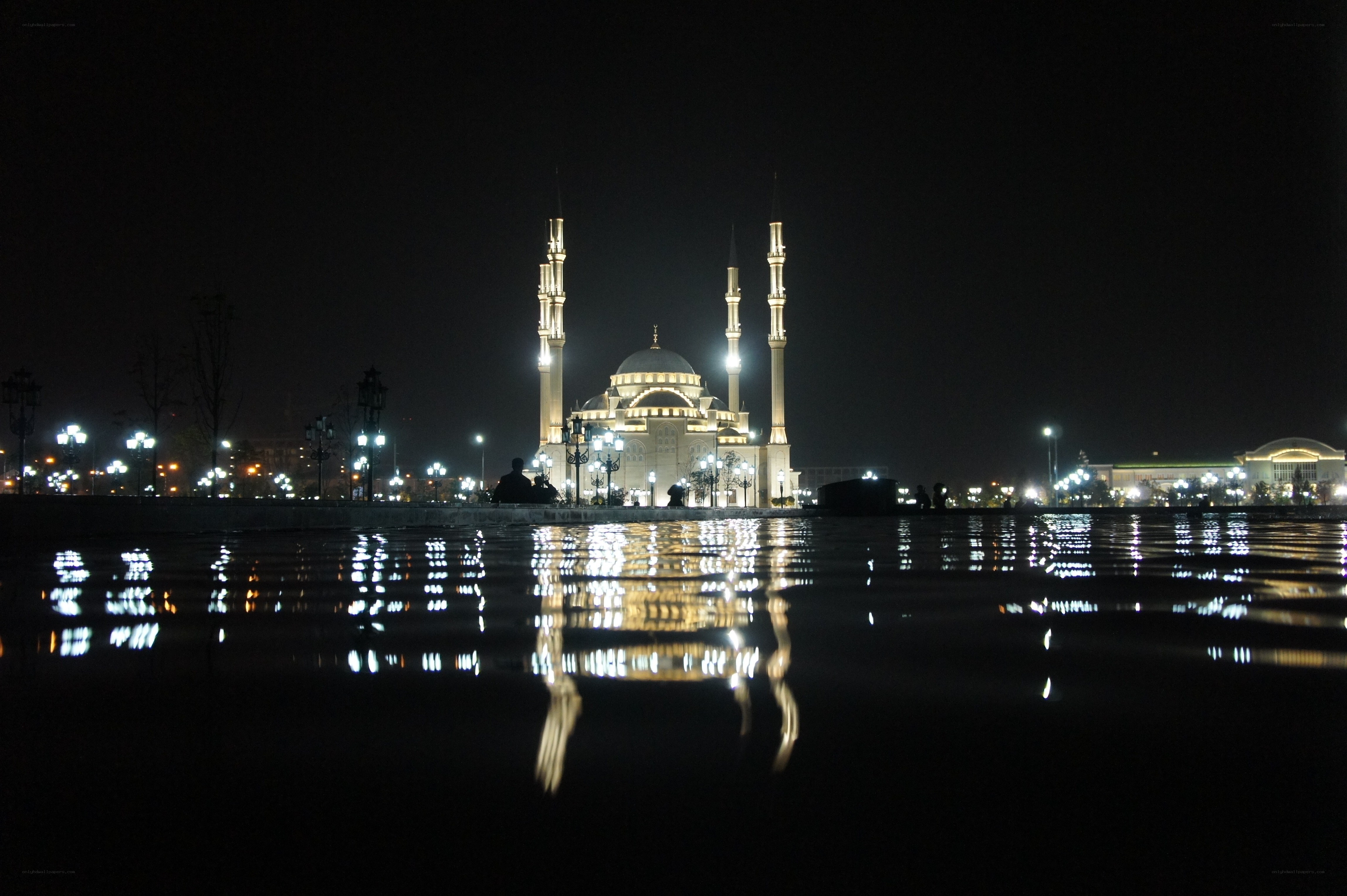 Night view of a mosque