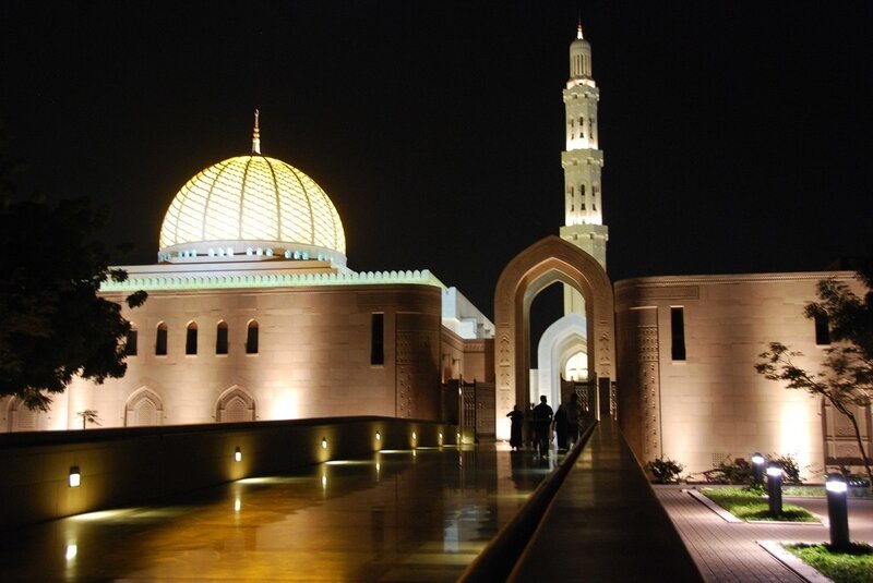 Night view of a mosque