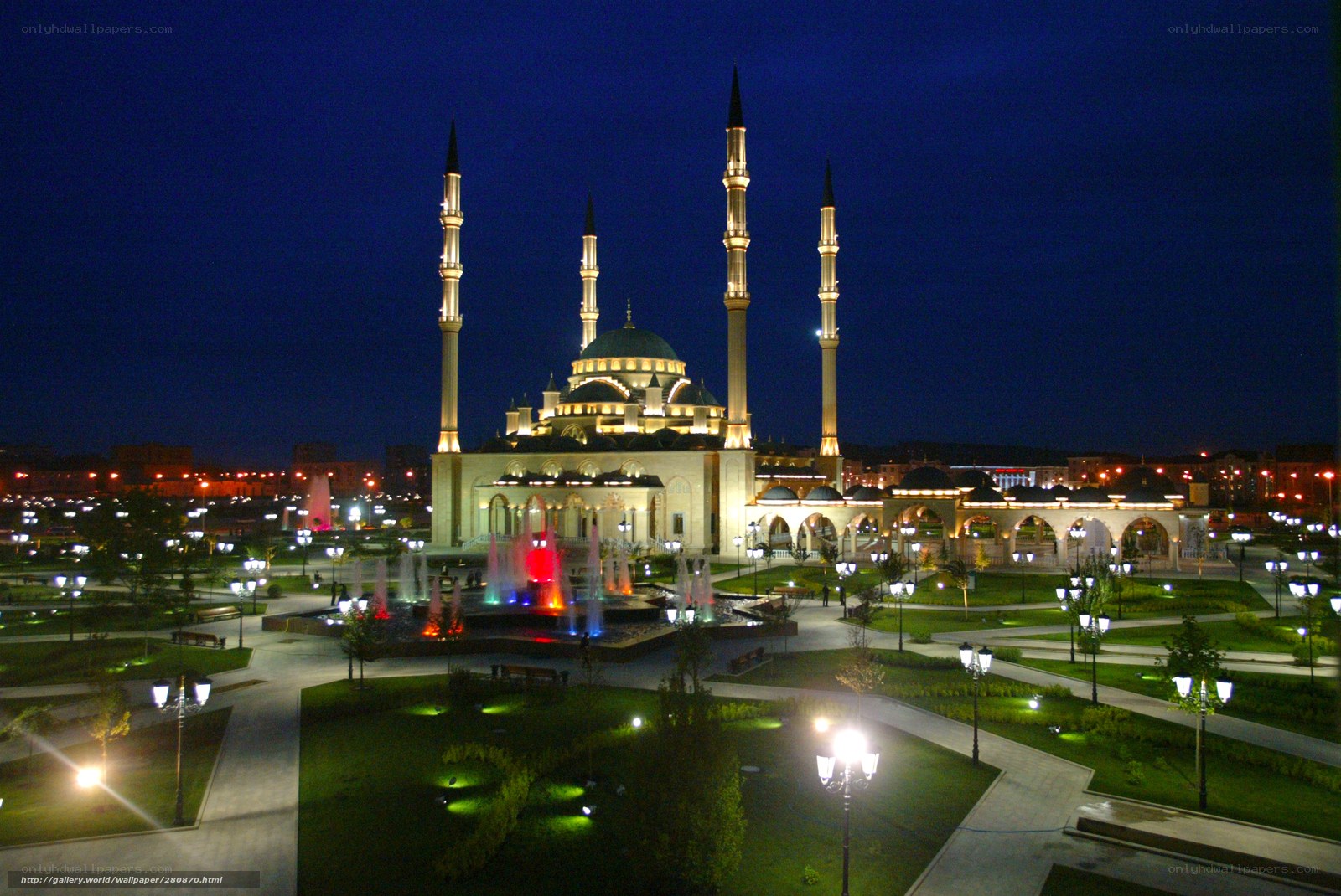 Night view of a mosque