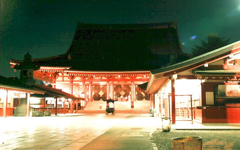 night view of a temple