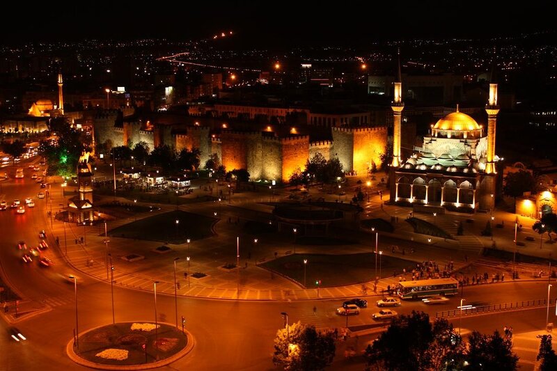 Night view of Ankara city center