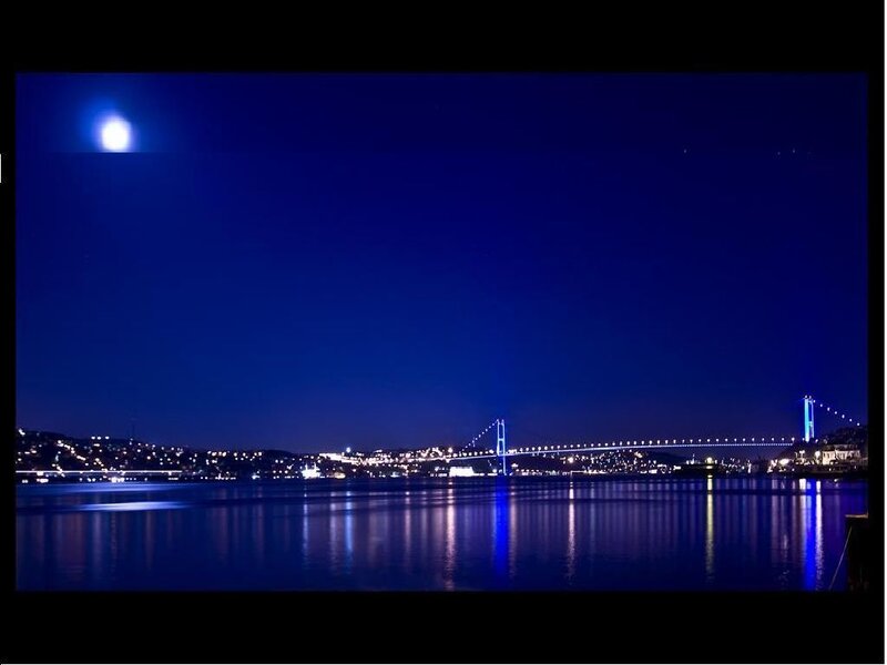 night view of bosphorus bridge