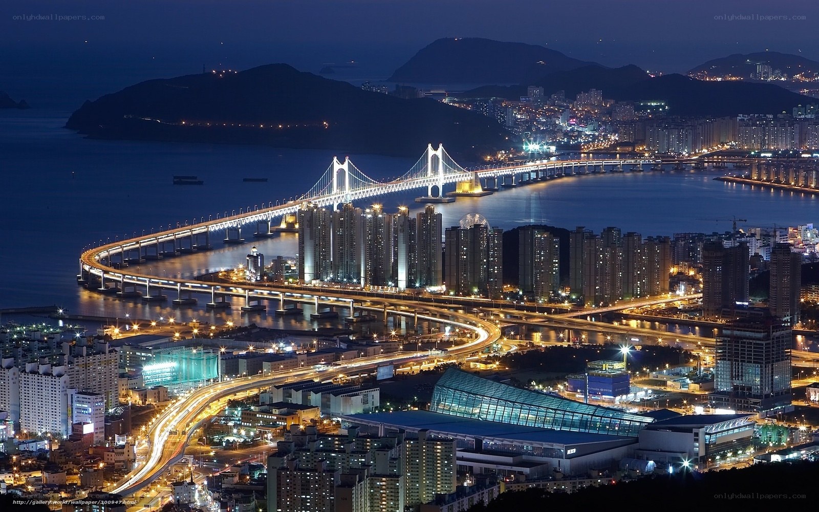 Night view of Busan city