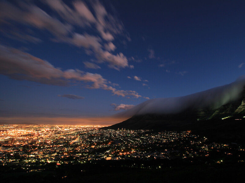 night view of cape town