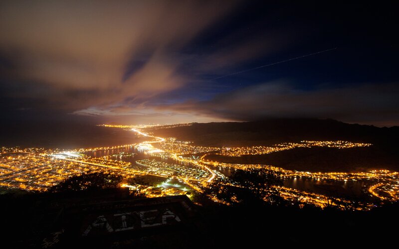 night view of city lights