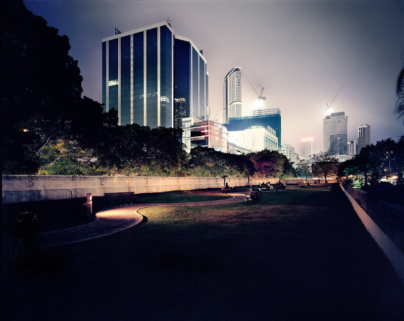 Night view of city park