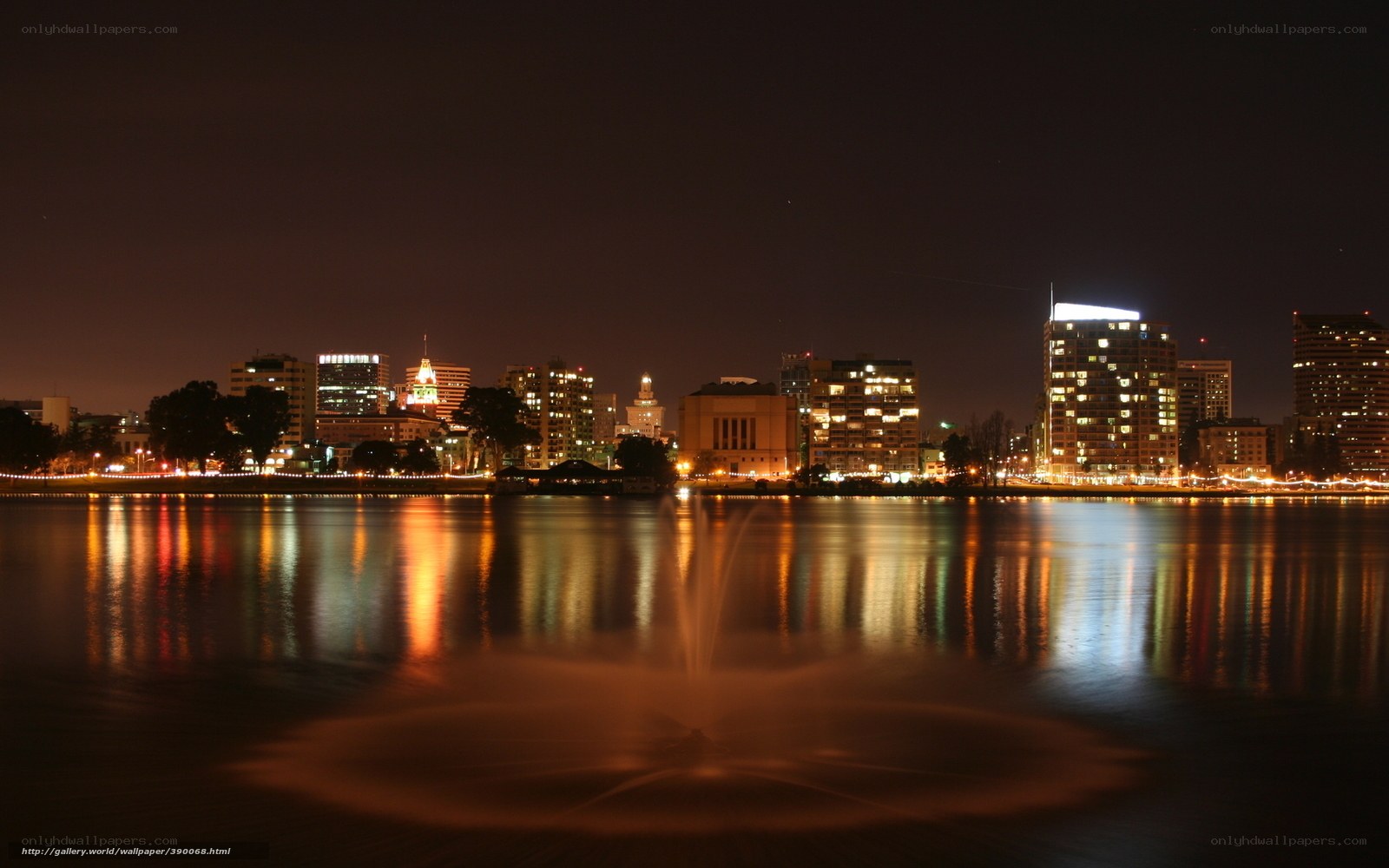 Night view of city skyline