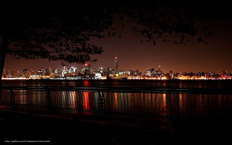 Night view of city skyline