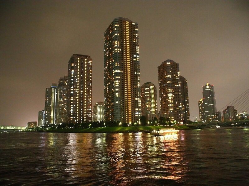 night view of city skyline