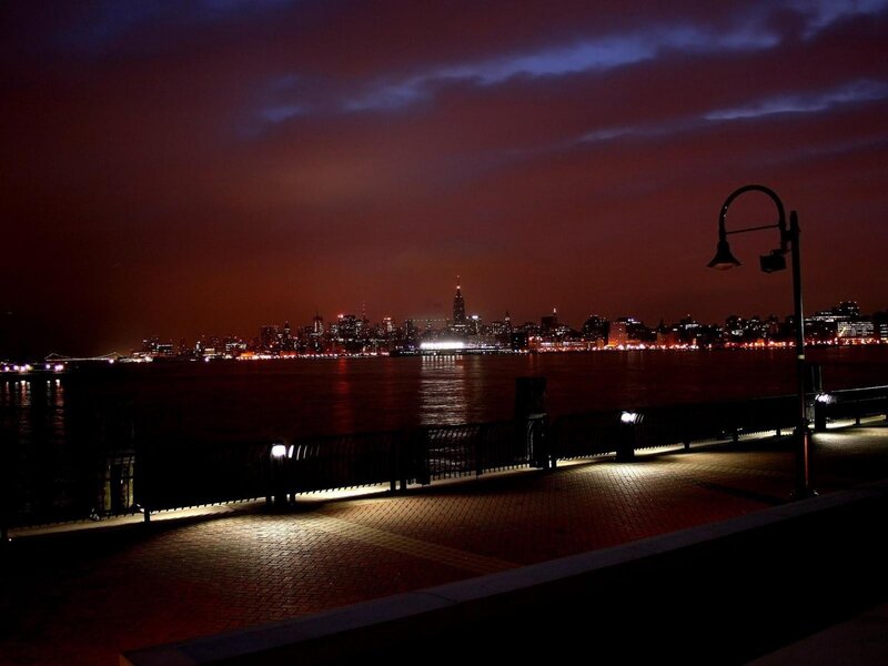 night view of city skyline