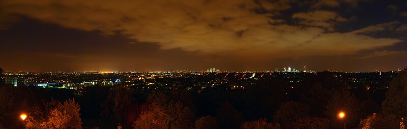 night view of city skyline